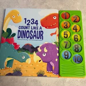 Count Like a Dinosaur Interactive Kids Toy Book - Green Sound Panel